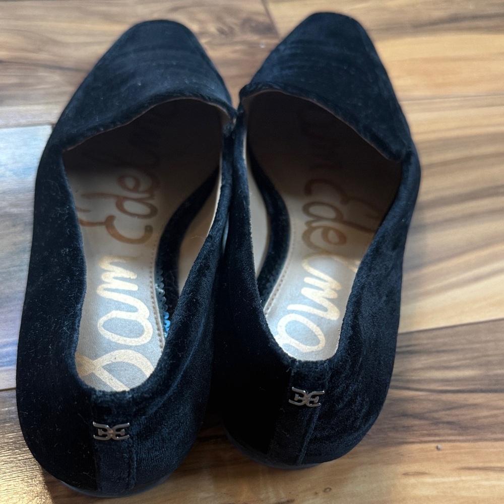 Sam Edelman Black Velvet Flats - Picture 3 of 10